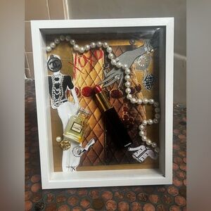 Handmade CHANEL Beauty Shadowbox Wall Art